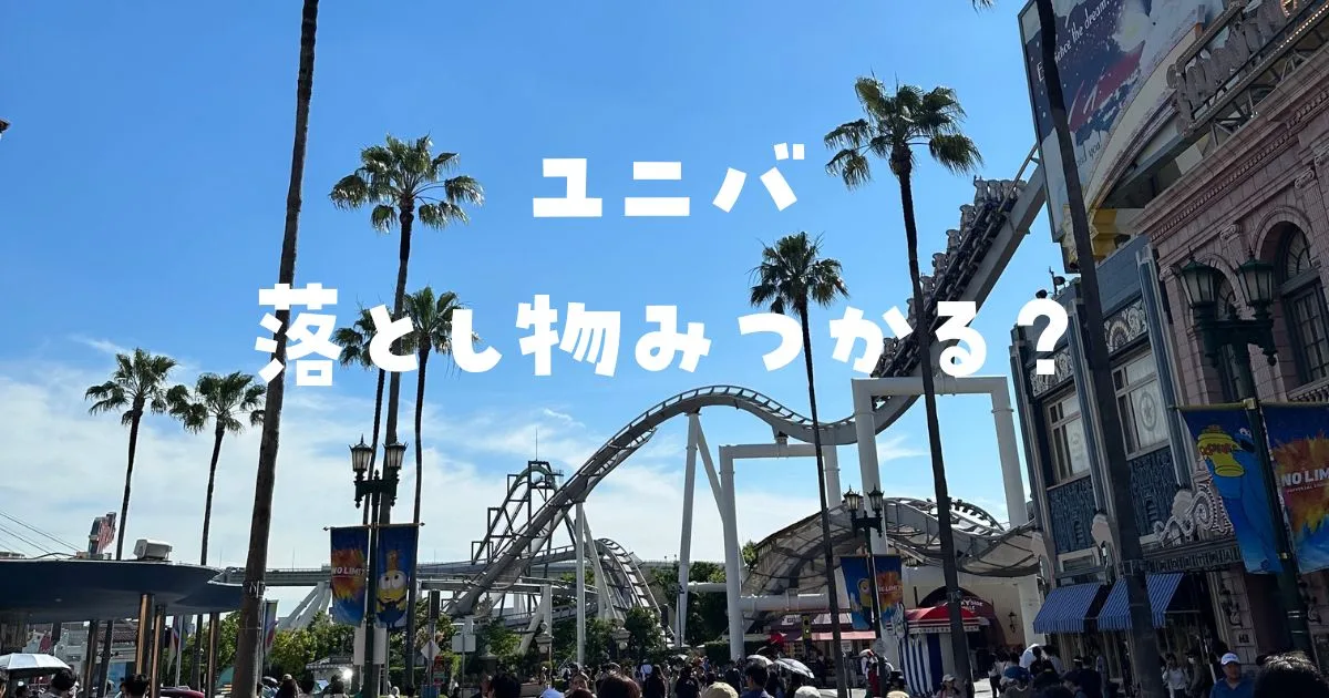 ユニバ落とし物みつかる確率